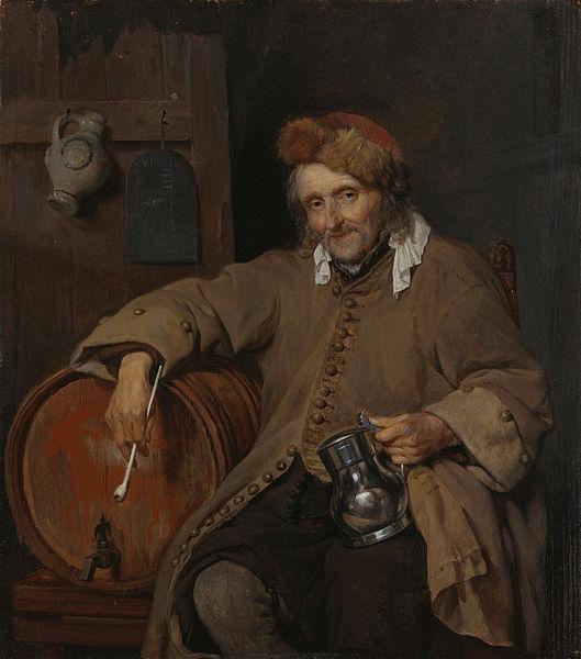 Gabriel Metsu The Old Drinker oil painting image